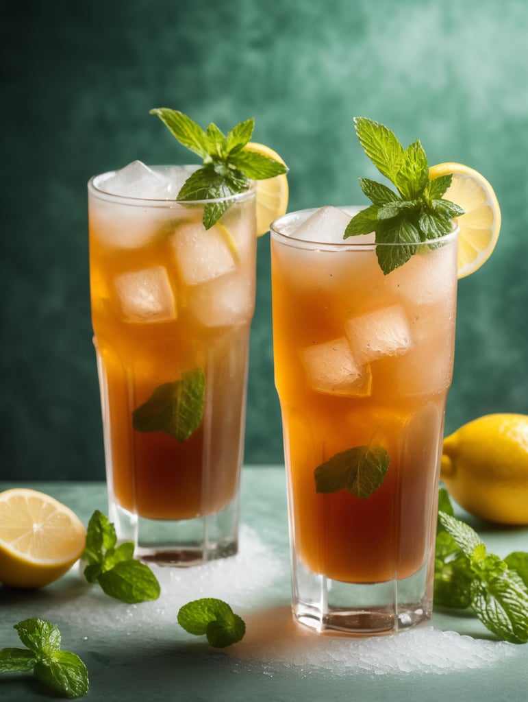 Premium Free ai Images | ice lemon tea