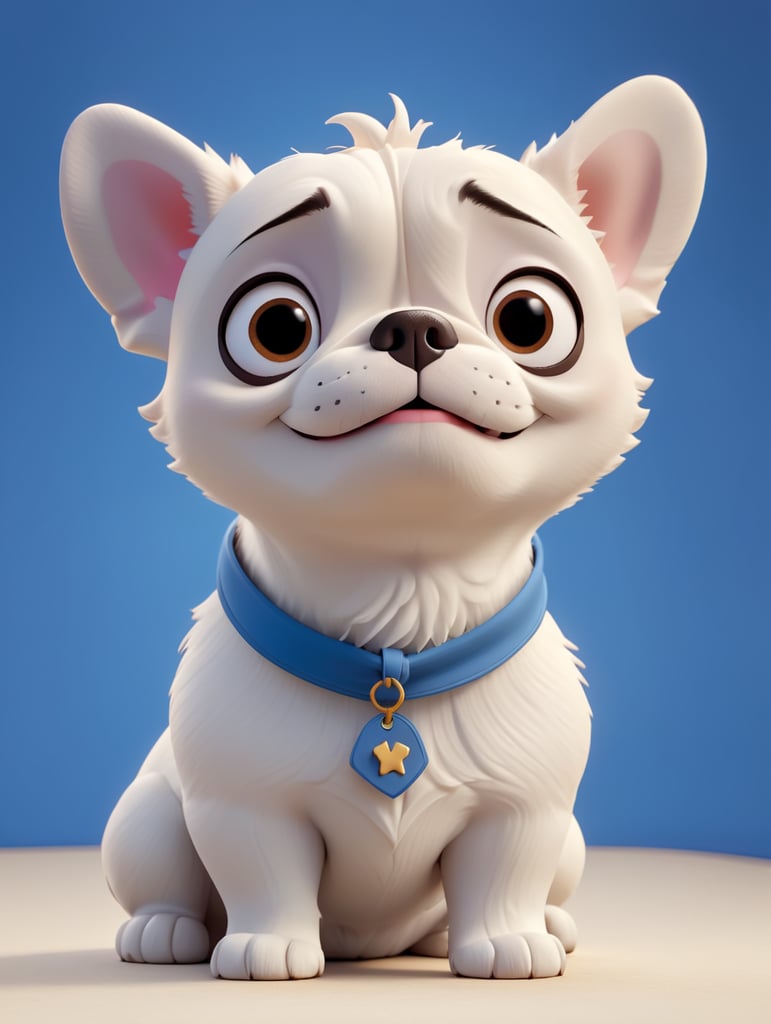 Premium Free ai Images | french bulldog in the style of disney character