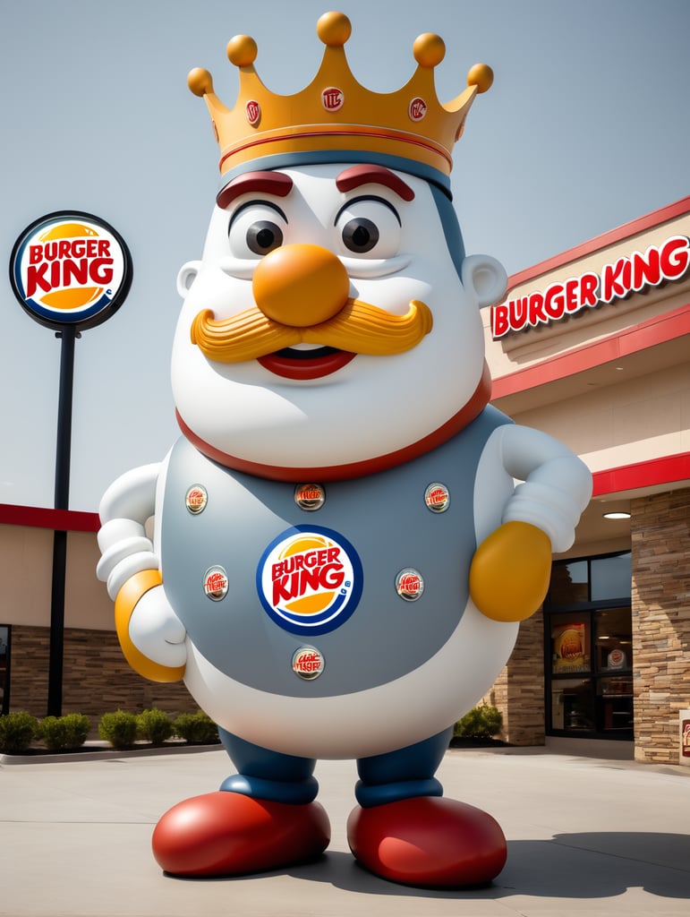 Premium Free ai Images the burger king mascot