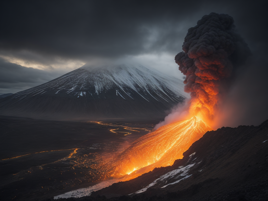 Lumenor AI Image Generation - icelandic volcano eruption