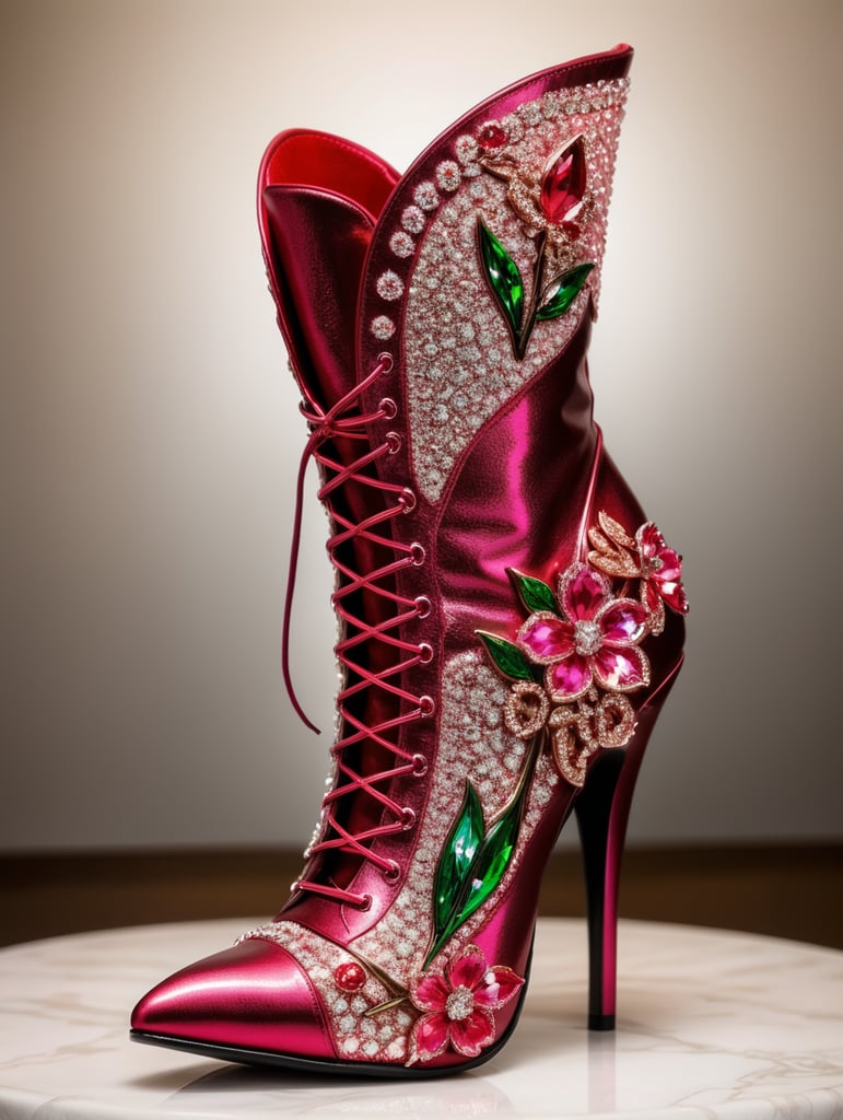 Premium Free ai Images | ceate realistic stiletto heel boot with ...
