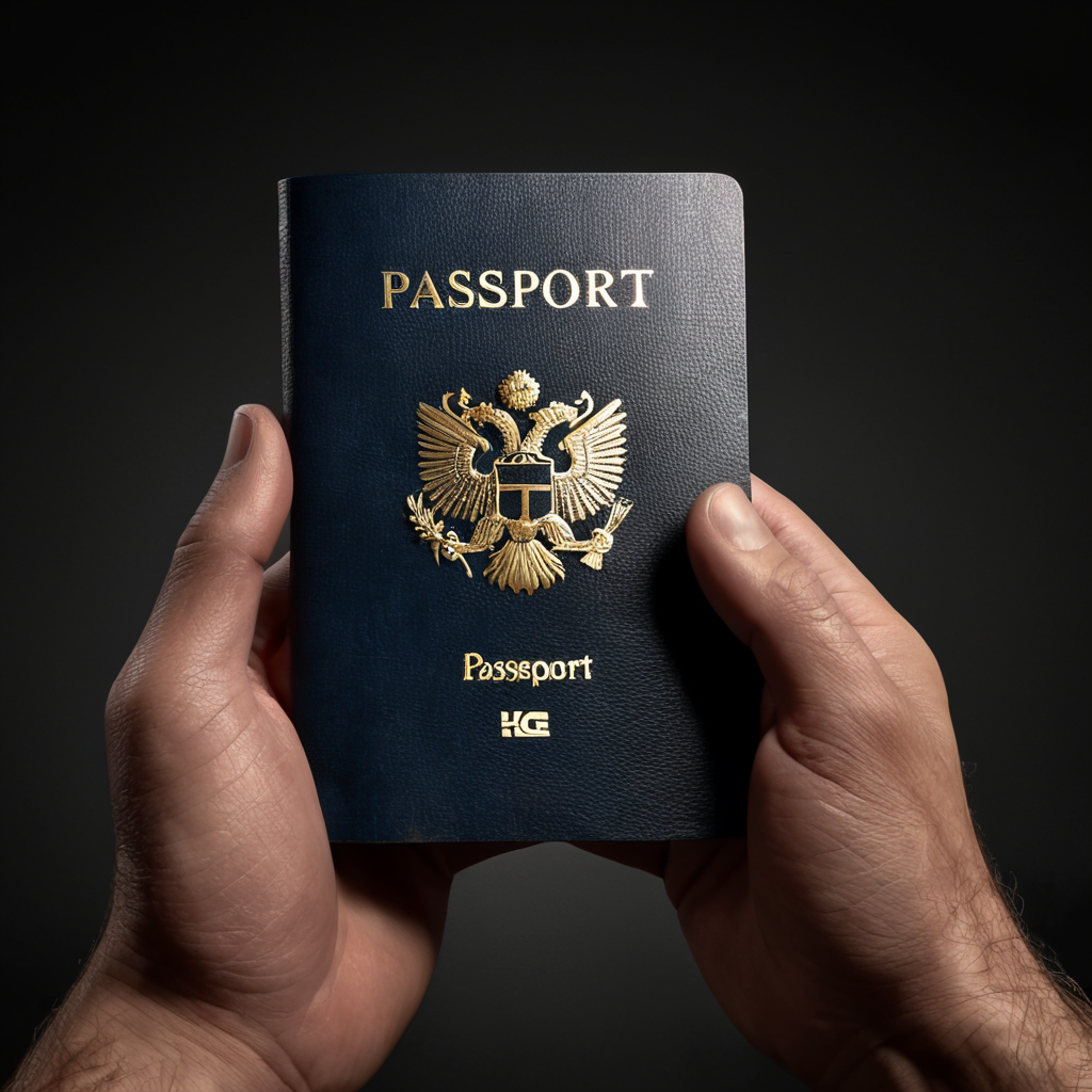 A zoomed shot of a male hand catching an opened wide passport from the opened passport , cinematic, hyper detailed , concept passport.