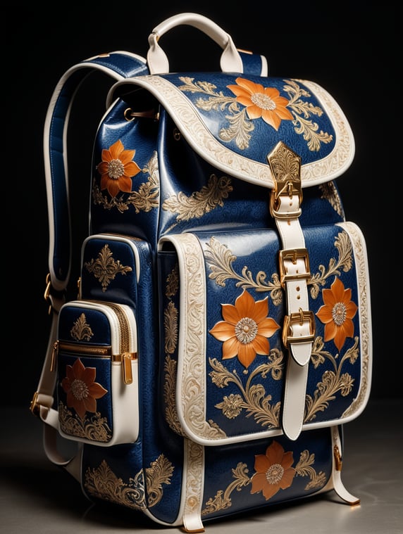 Premium Free ai Images | backpack porcelaine mockup