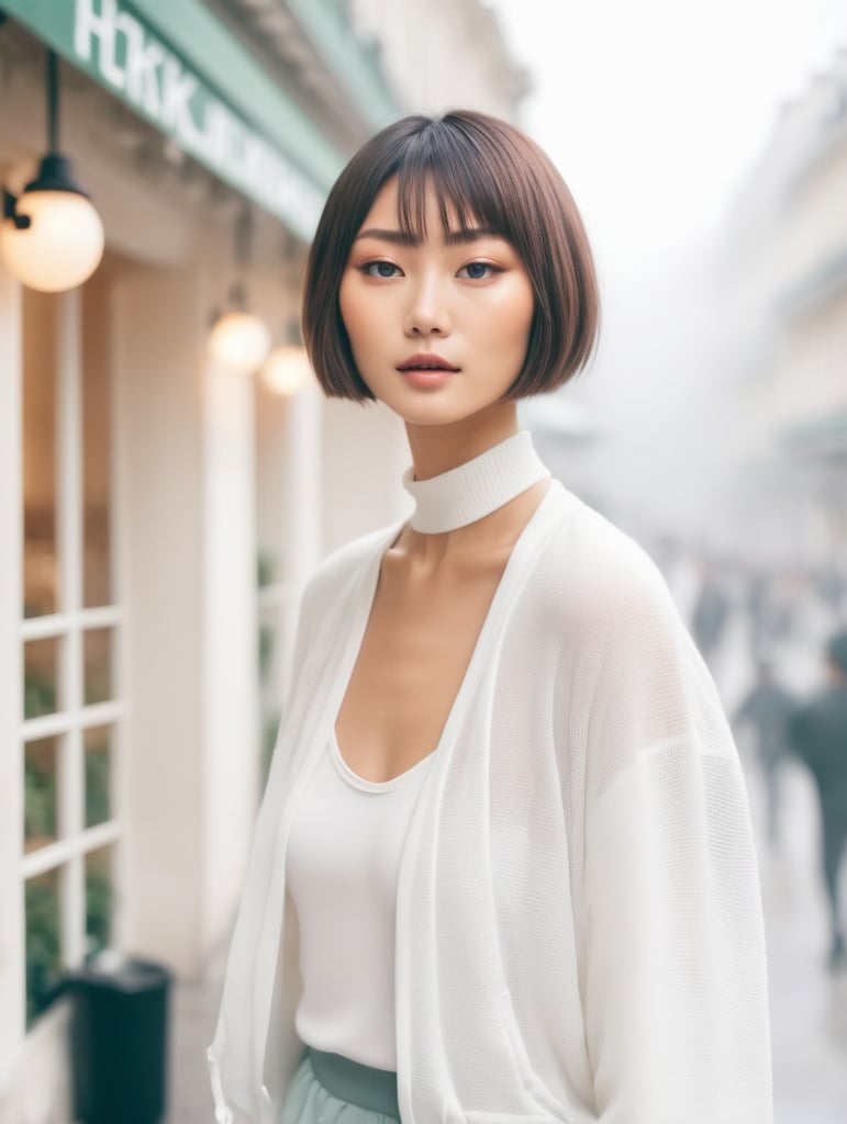 Premium Free ai Images | portrait of beautiful japanese fashion model