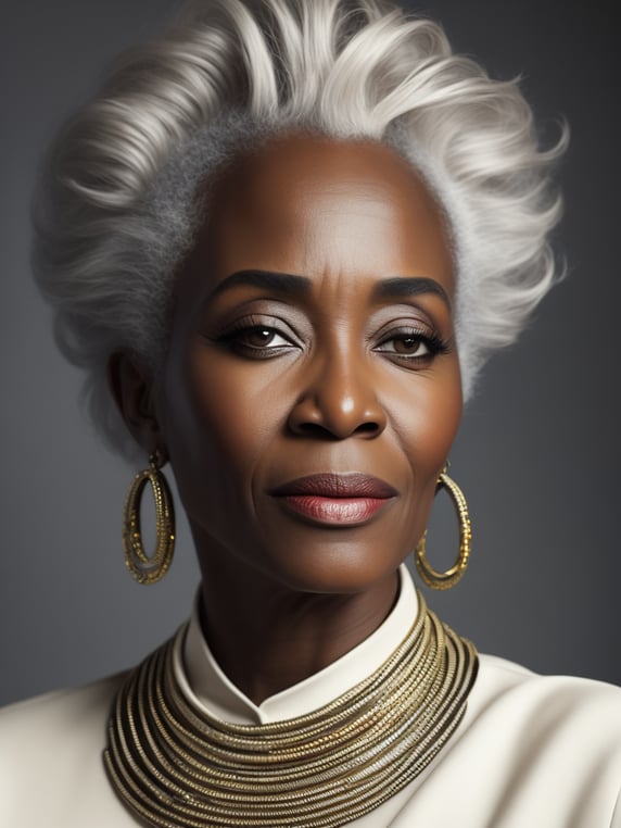 Premium Free ai Images | yr old african supermodel with classic chanel