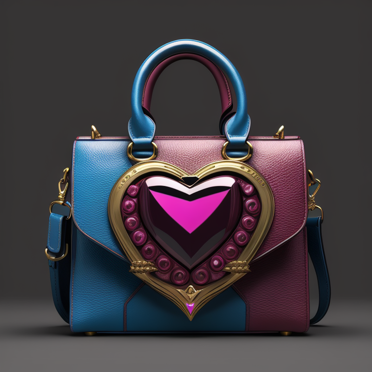 Premium Free ai Images design women bag with magenta and blue