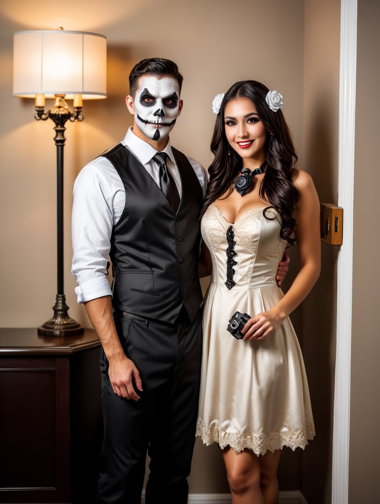 Premium Free ai Images spooktacular creations couple plug and socket