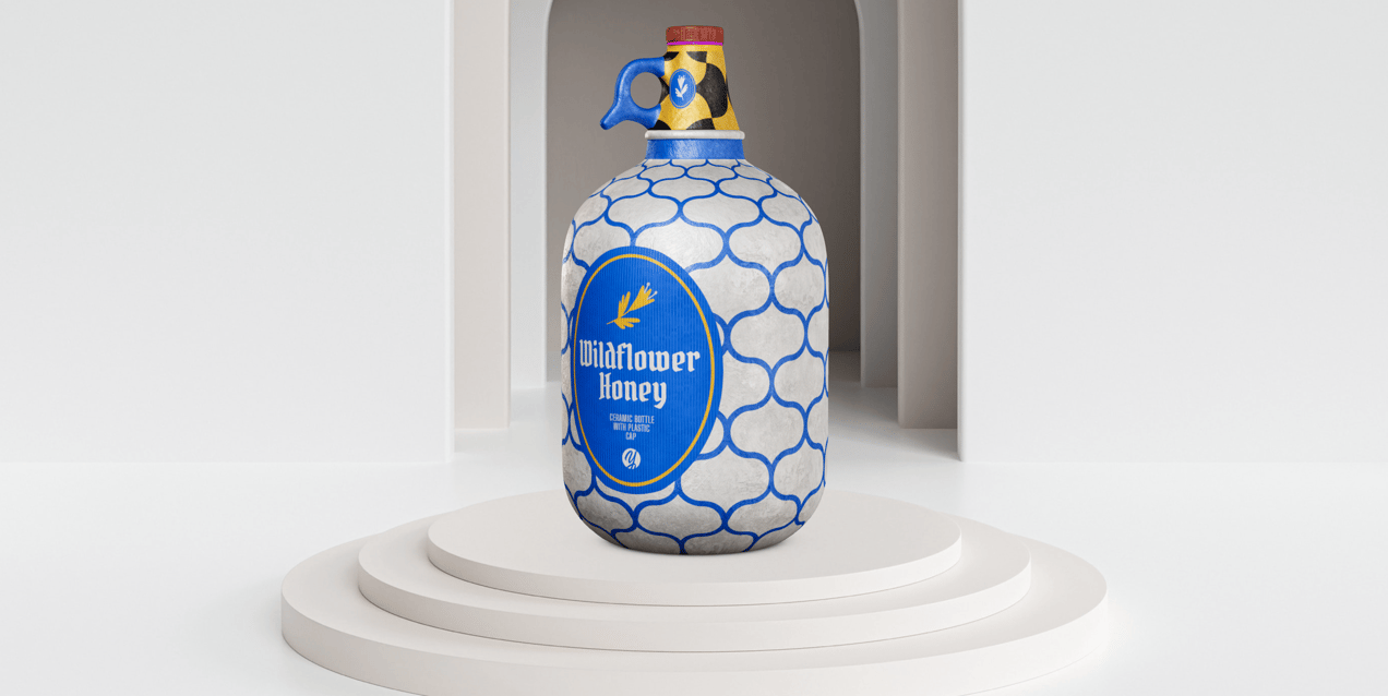 ProVisual — Ceramic Bottle with Plastic Cap 3D mockup and 3D model