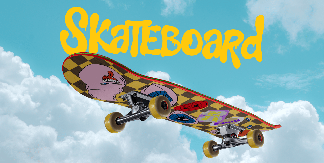 ProVisual — Skateboard 3D mockup and 3D model