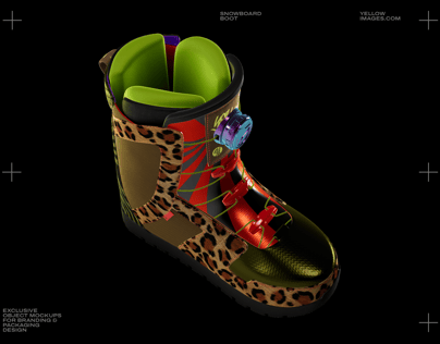 ProVisual —  Snowboard Boot 3D mockup and 3D model - customize online now