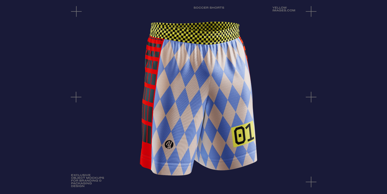 ProVisual —  Soccer Shorts 3D mockup and 3D model - customize online now