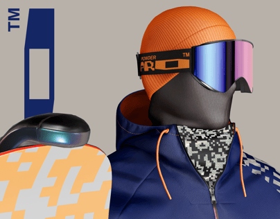 ProVisual — Snowboarder with Board 3D mockup and 3D model - create your perfect project online