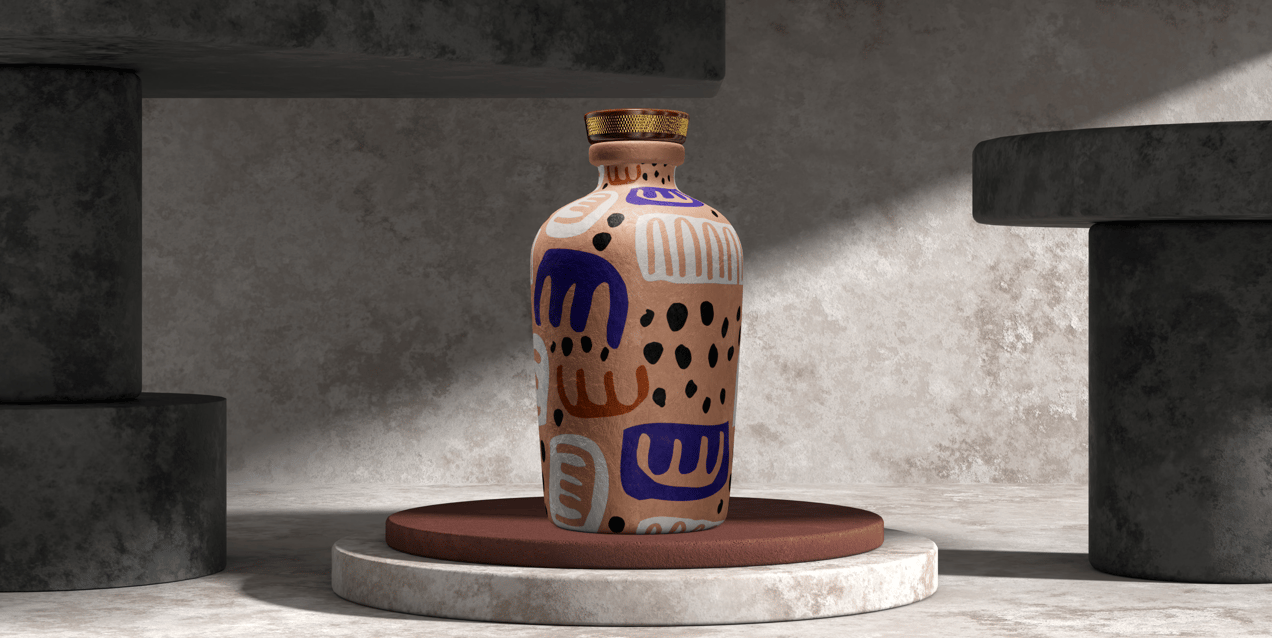 ProVisual —  Ceramic Liquor Bottle 3D mockup and 3D model - explore every detail and customize online now