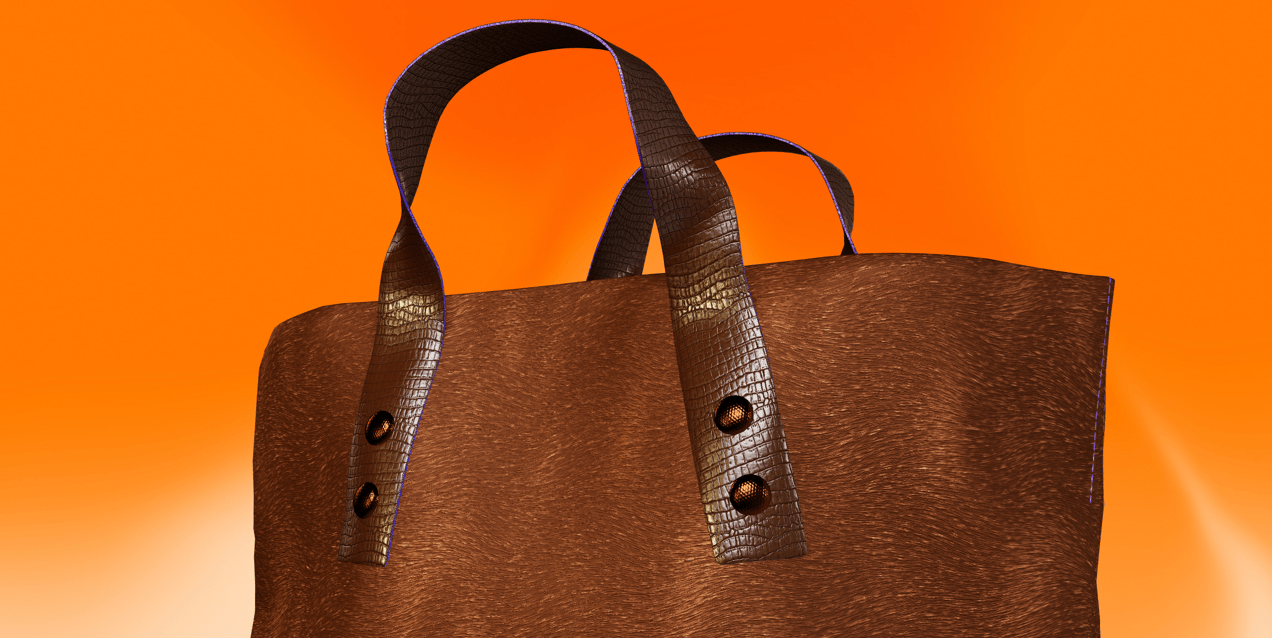 ProVisual —  Leather Shopping Bag 3D mockup and 3D model -  visualize online now