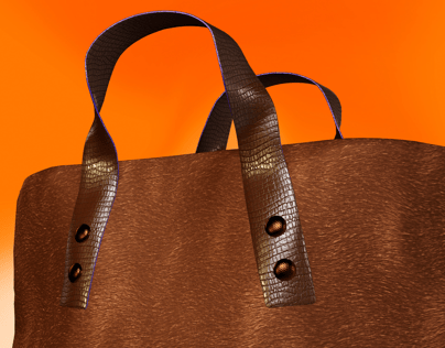 ProVisual —  Leather Shopping Bag 3D mockup and 3D model -  visualize online now