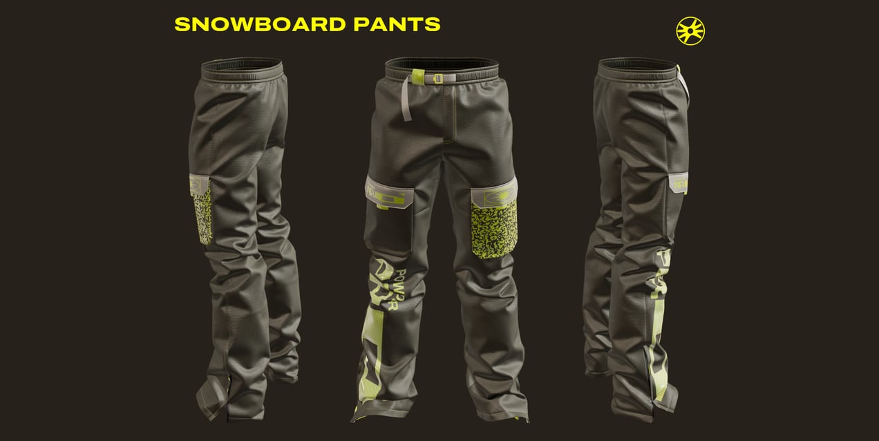 ProVisual —  Snowboard Pants 3D mockup and 3D model - explore every detail and customize online now