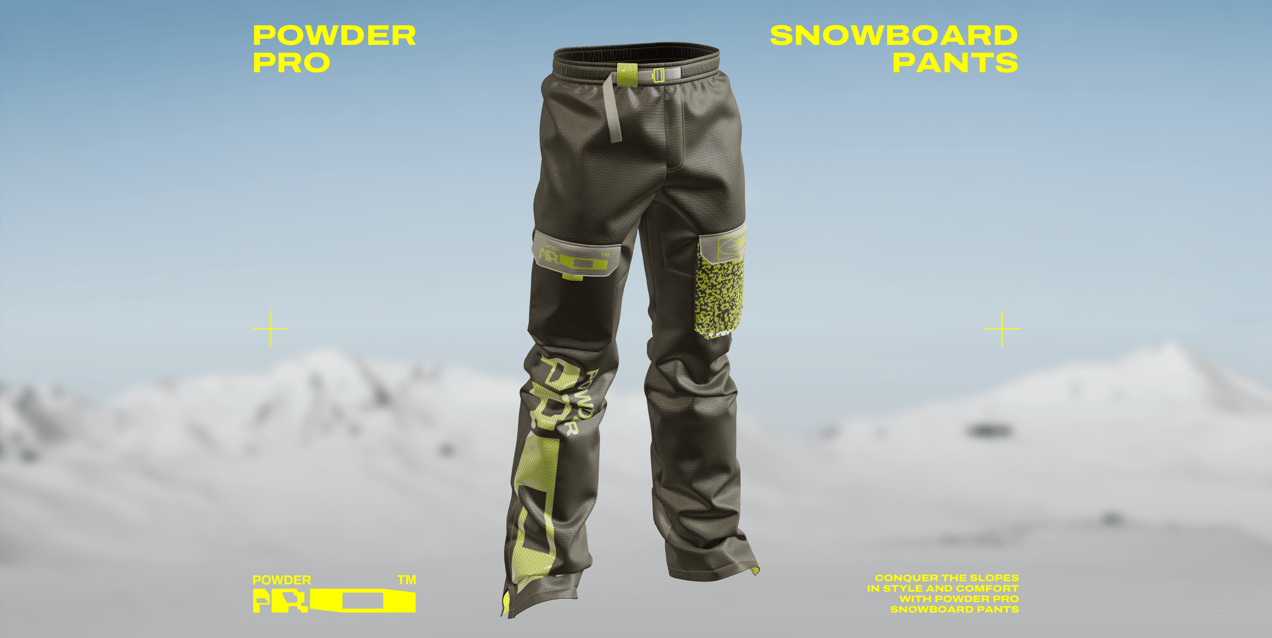 ProVisual — Snowboard Pants 3D mockup and 3D model