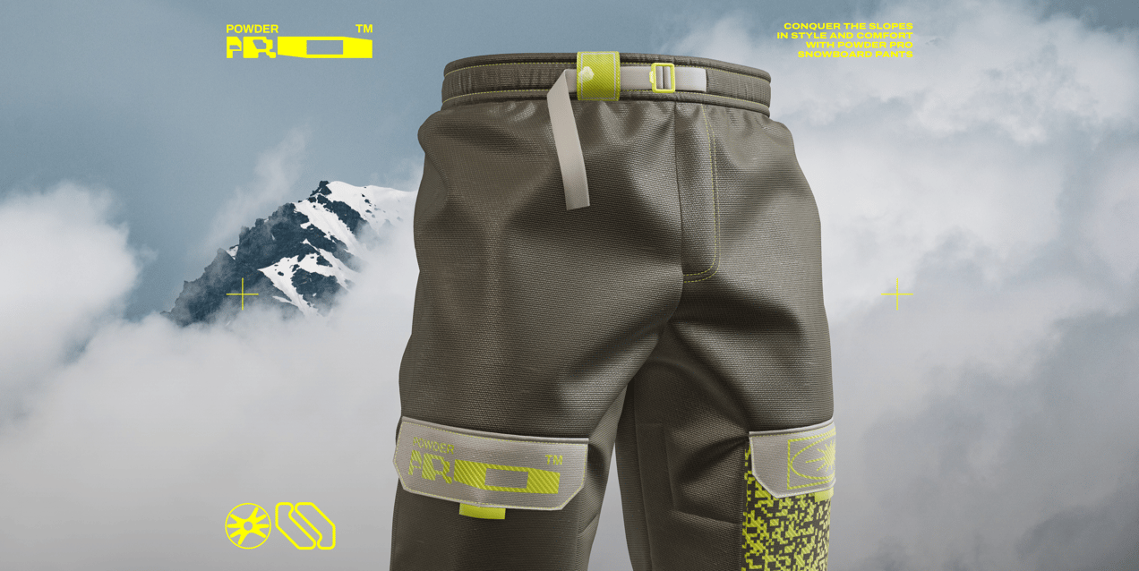 ProVisual — Snowboard Pants 3D mockup and 3D model