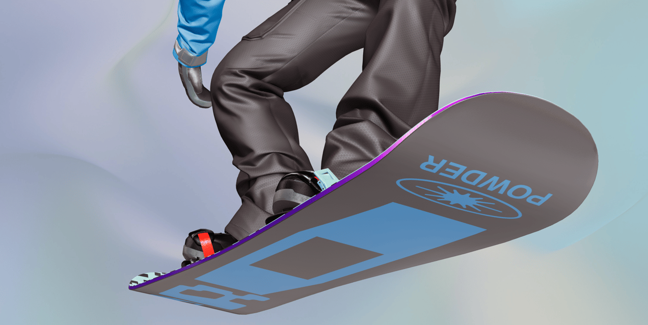 ProVisual —  Jumping Snowboarder 3D mockup and 3D model - see every detail and customize online