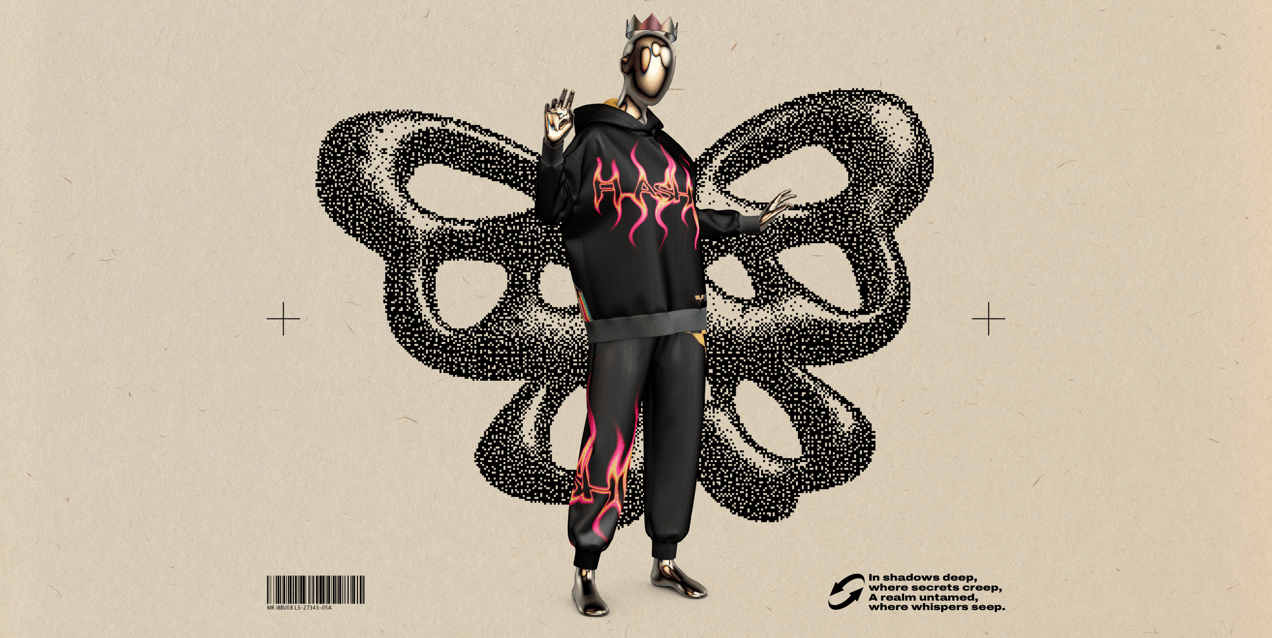 Casual Outfit with Tracksuit and Crown 3D mockup. ProVisual.