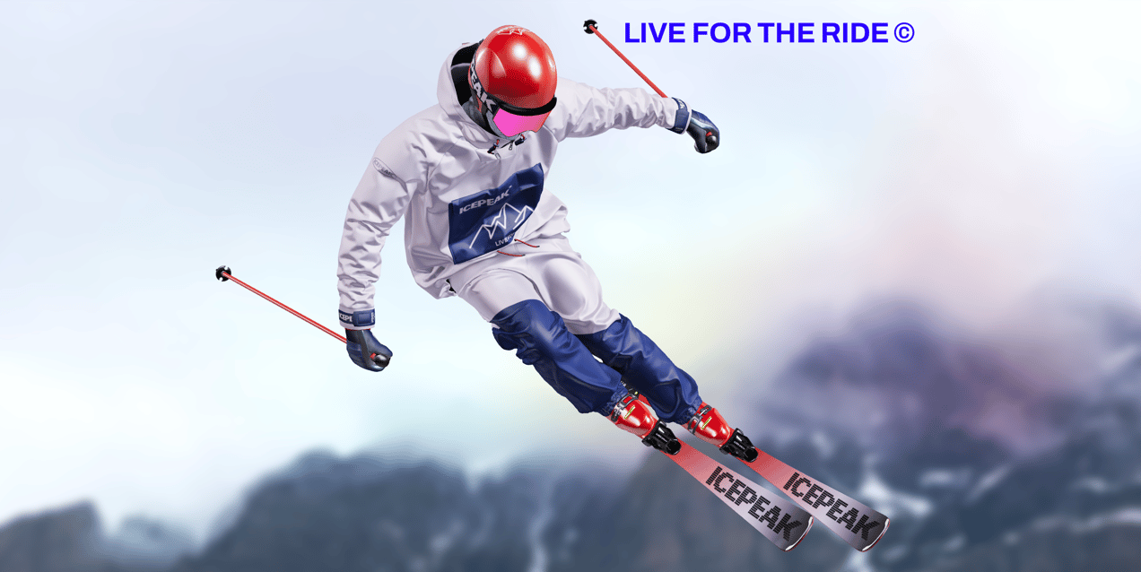 ProVisual — Skier in Action 3D mockup and 3D model