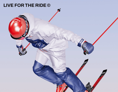 ProVisual — Skier in Action 3D mockup and 3D model - create your perfect project online