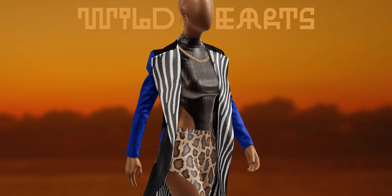 Outfit with Dresscoat and Jewellery, 3D model. ProVisual.