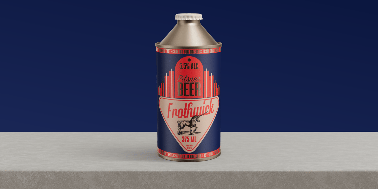 ProVisual —  Vintage Cone Top Can 3D mockup and 3D model - explore every detail and customize online now