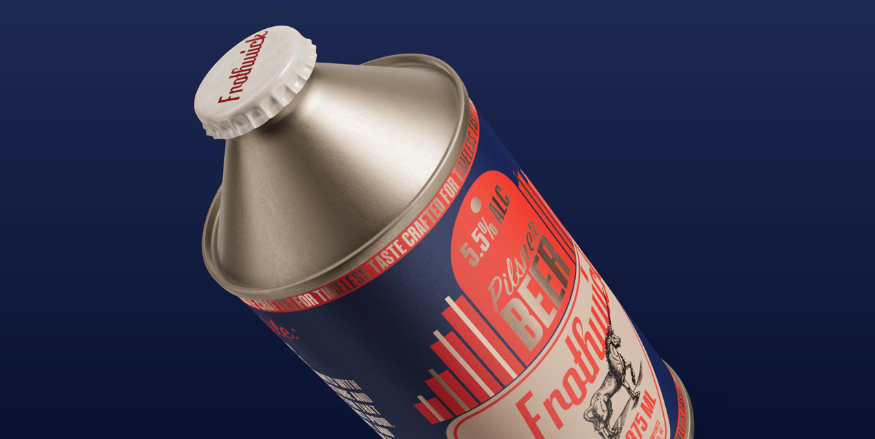 ProVisual —  Vintage Cone Top Can 3D mockup and 3D model - explore every detail and customize online now