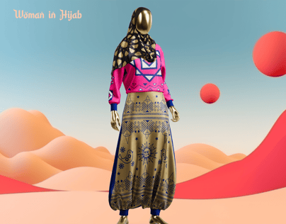 ProVisual — Hijab and Sweatshirt Mockup 3D mockup and 3D model