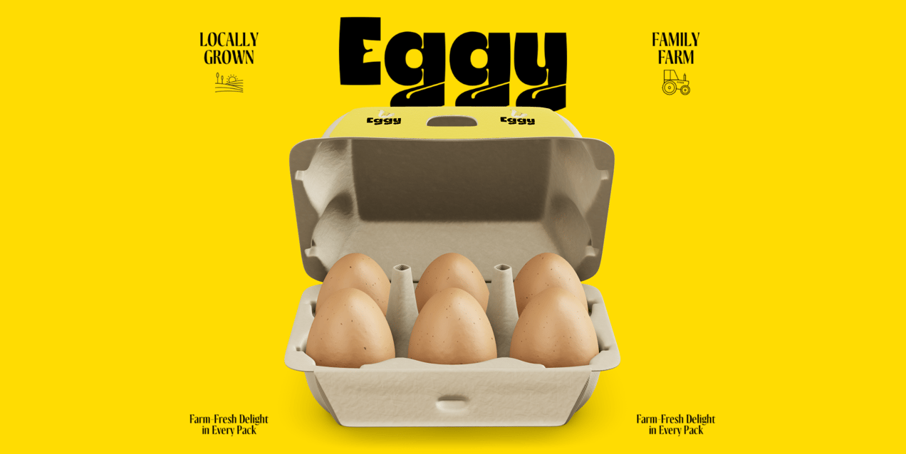 Opened  6 Egg Carton Box. 3D model. ProVisual. 