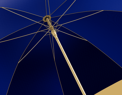 Umbrella 3D Mockup, 3D model. ProVisual. 