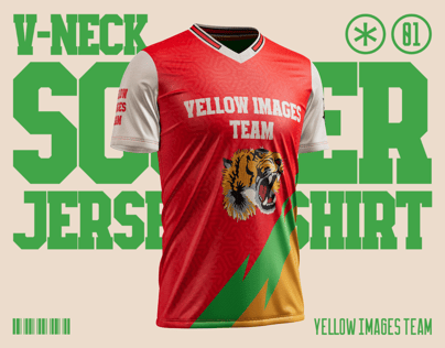 ProVisual — Jersey Mockup Soccer T-Shirt V-Neck 3D mockup and 3D model