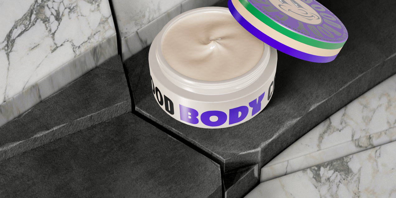 ProVisual — Opened Cosmetic Jar 3D mockup and 3D model - see every detail and customize online
