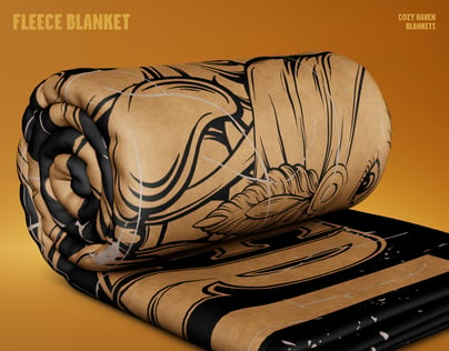 Blanket Mockup and 3D model. Edit Online Free. ProVisual.