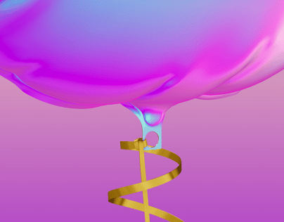 Round Foil Balloon. 3D model. ProVisual.