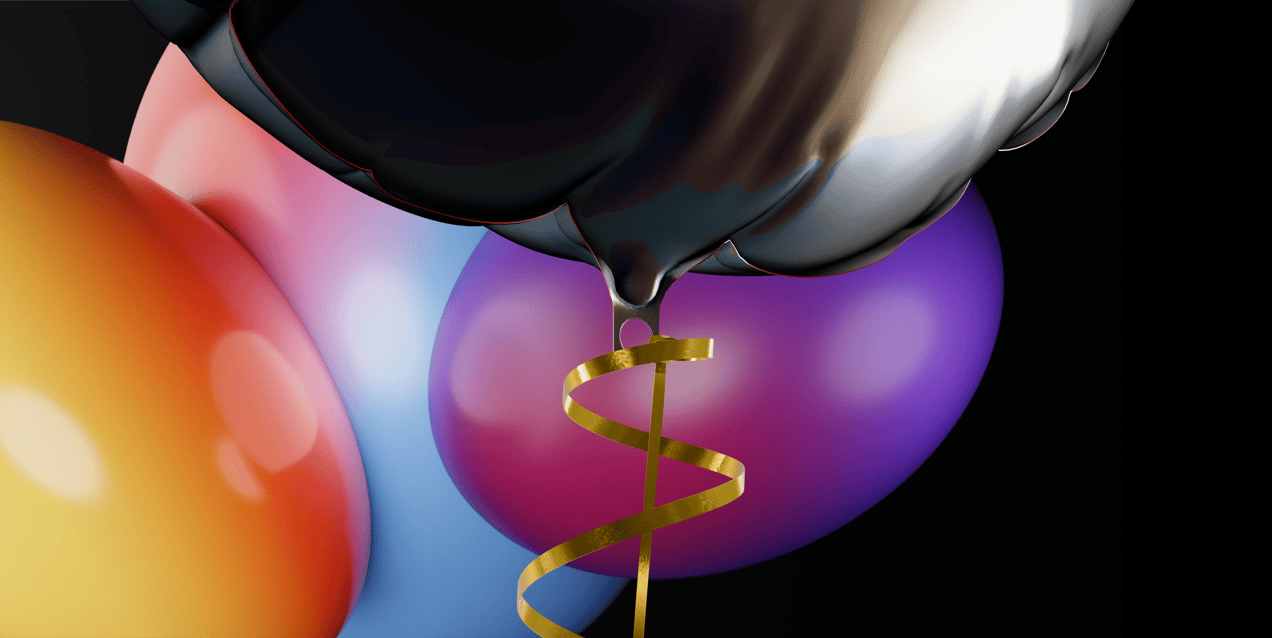 Round Foil Balloon. 3D model. ProVisual.