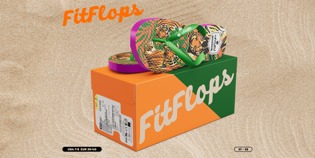 ProVisual — Flip Flops with Box 3D mockup and 3D model - visualize online now