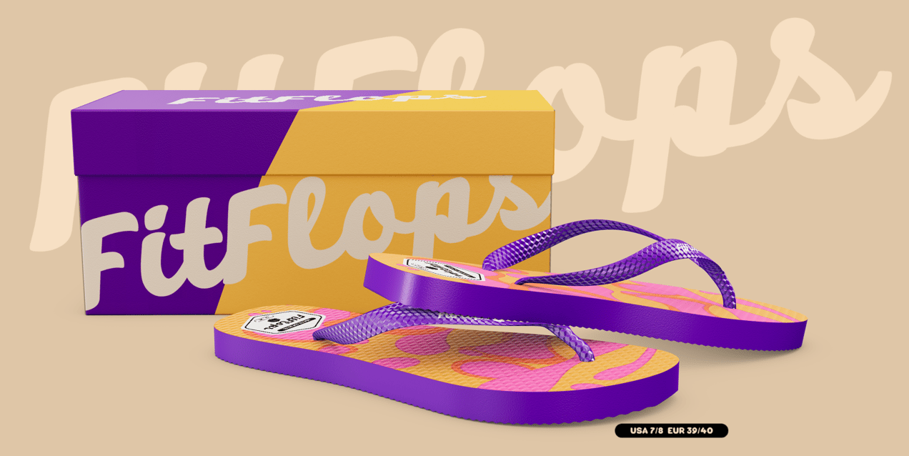 ProVisual — Flip Flops with Box 3D mockup and 3D model - see every detail and customize online
