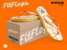 Flip Flops with Box 3D Mockup, 3D model. ProVisual. 