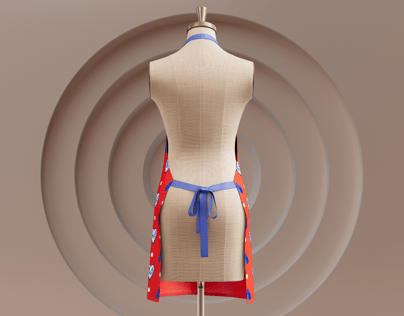 Apron Mockup and 3D Model torso. Make design online. ProVisual. 