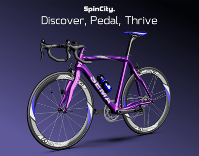 Road Universal Bicycle. 3D model. ProVisual.