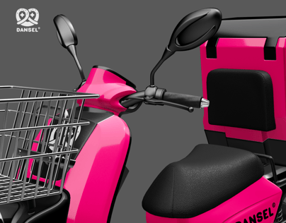 Food Delivery Scooter 3D model. Aima Bird 2000W. ProVisual.