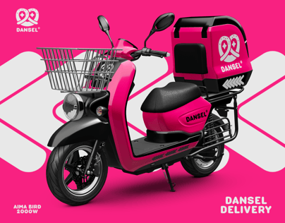Food Delivery Scooter 3D model. Aima Bird 2000W. ProVisual.