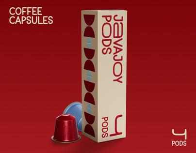 Coffee Pods with Box. Box Mockup. 3D model. ProVisual. 