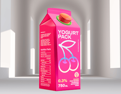 ProVisual — 750ml Milk Pack 3D mockup and 3D model