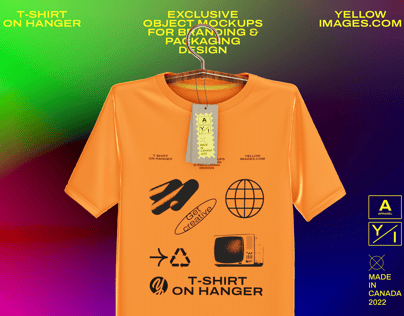 ProVisual —  T-Shirt on Hanger with Tag 3D mockup and 3D model - create your perfect project online