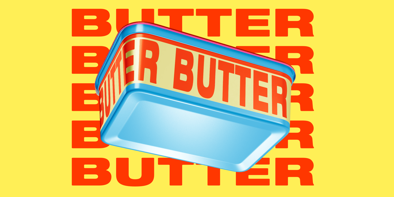 ProVisual — Butter Tub with Foil Lid 3D mockup and 3D model