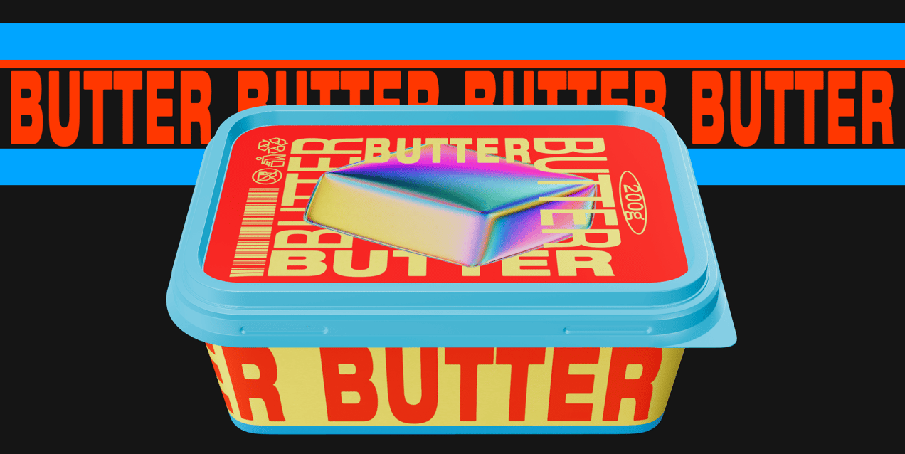 ProVisual — Butter Tub with Lid 3D mockup and 3D model - customize online now