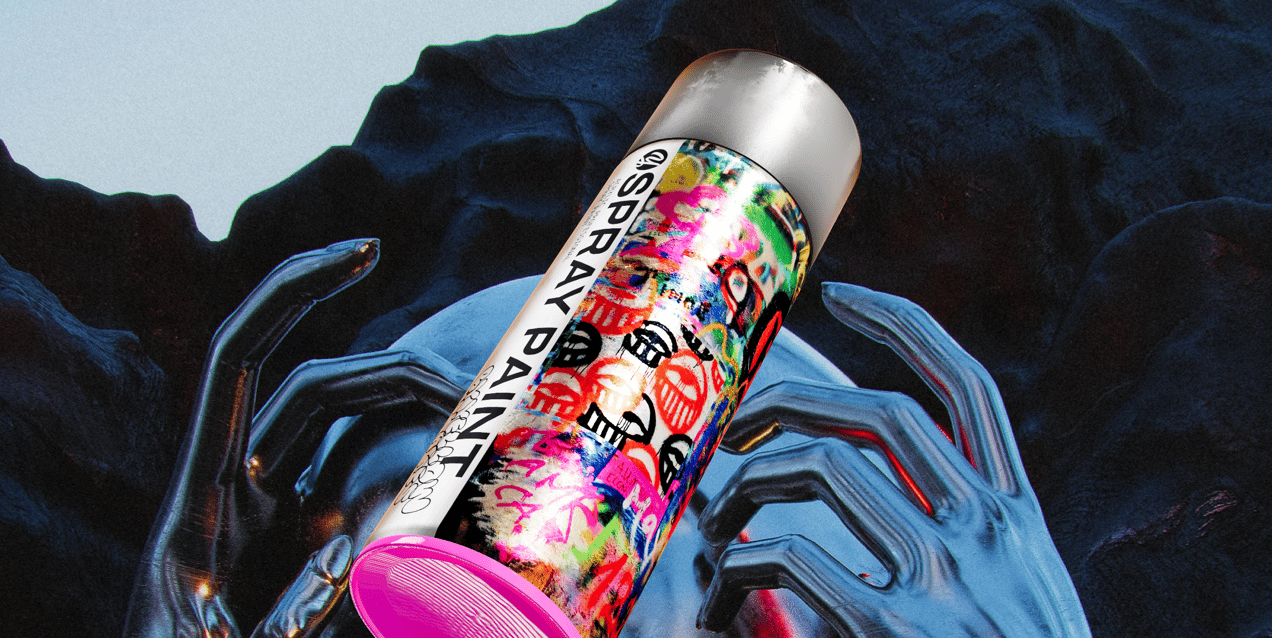 ProVisual — Closed Spray Paint Can 3D mockup and 3D model - customize online now